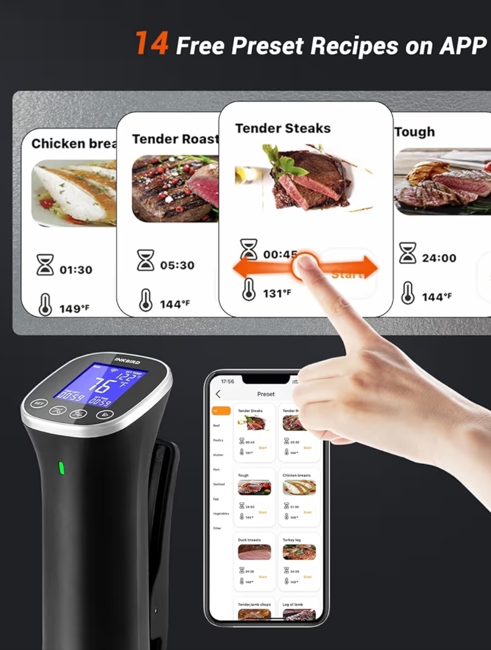 🔖NEW INKBIRD WIFI SOUS VIDE COOKER 1000W - Picture 4 of 7